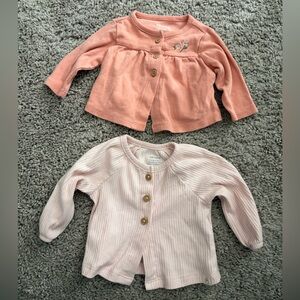Carter's Pink and Peach Button Down Cardigan Set